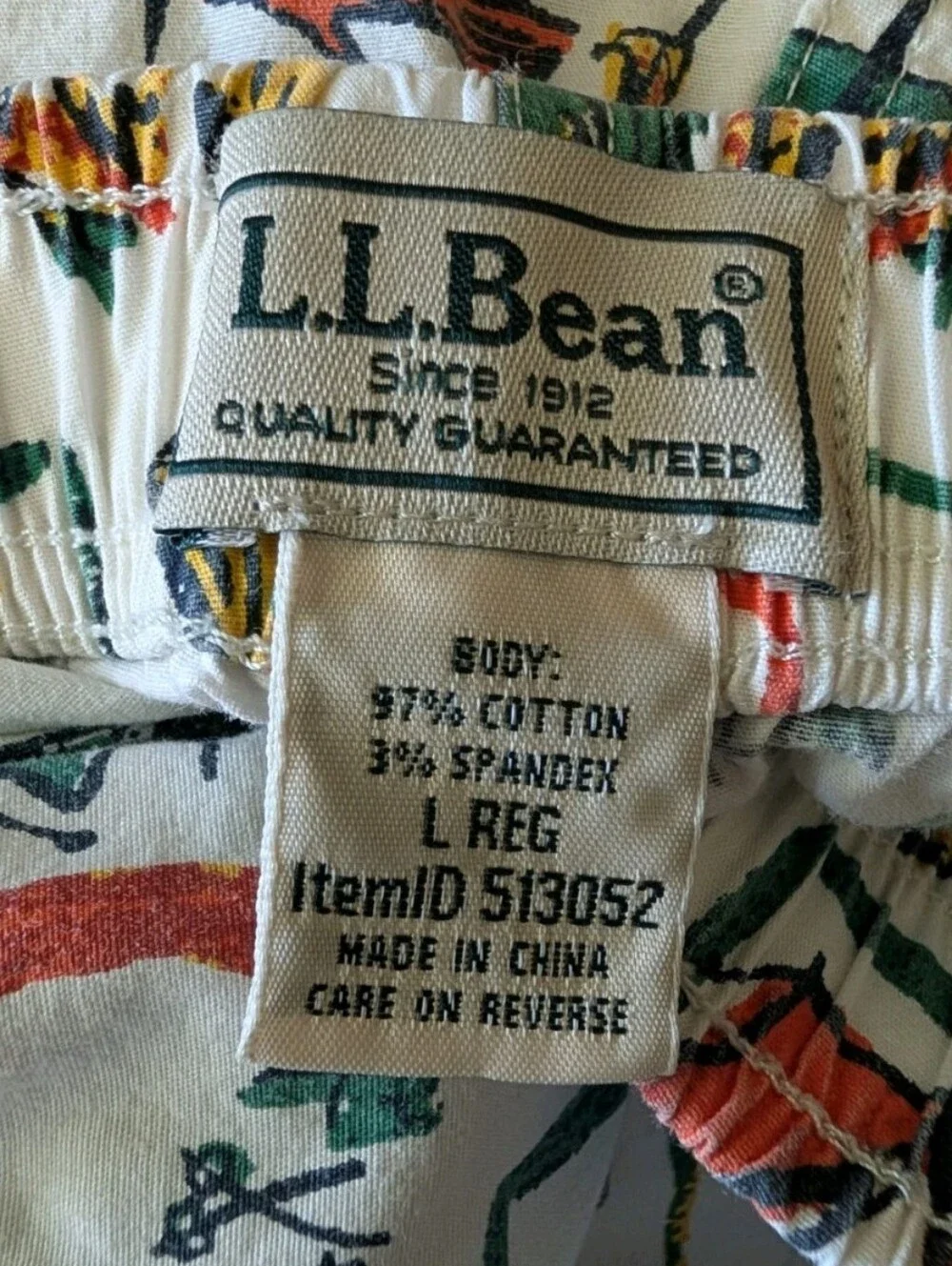 L.L. Bean Flannel Pajama Pants L Camping Tent Tree Novelty PJ Lounge Sleep Wear